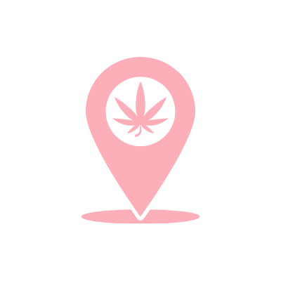 endroit avec une feuille de cannabis